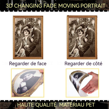 Halloween 6 pièces 26 x 18 cm halloween decoration effrayante de portrait interieur visage changeant 3D d'horreur cadre photo hantée